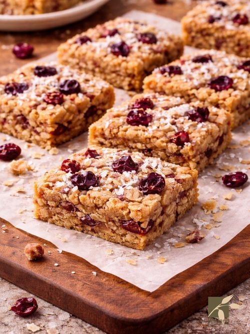 شیرینی برشی (Slice) جو دوسر با لایه میوه خشک