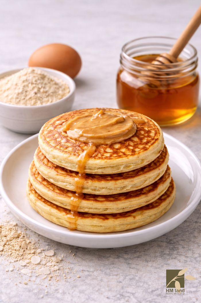 طرز تهیه پنکیک بدون شکر با کره بادام زمینی