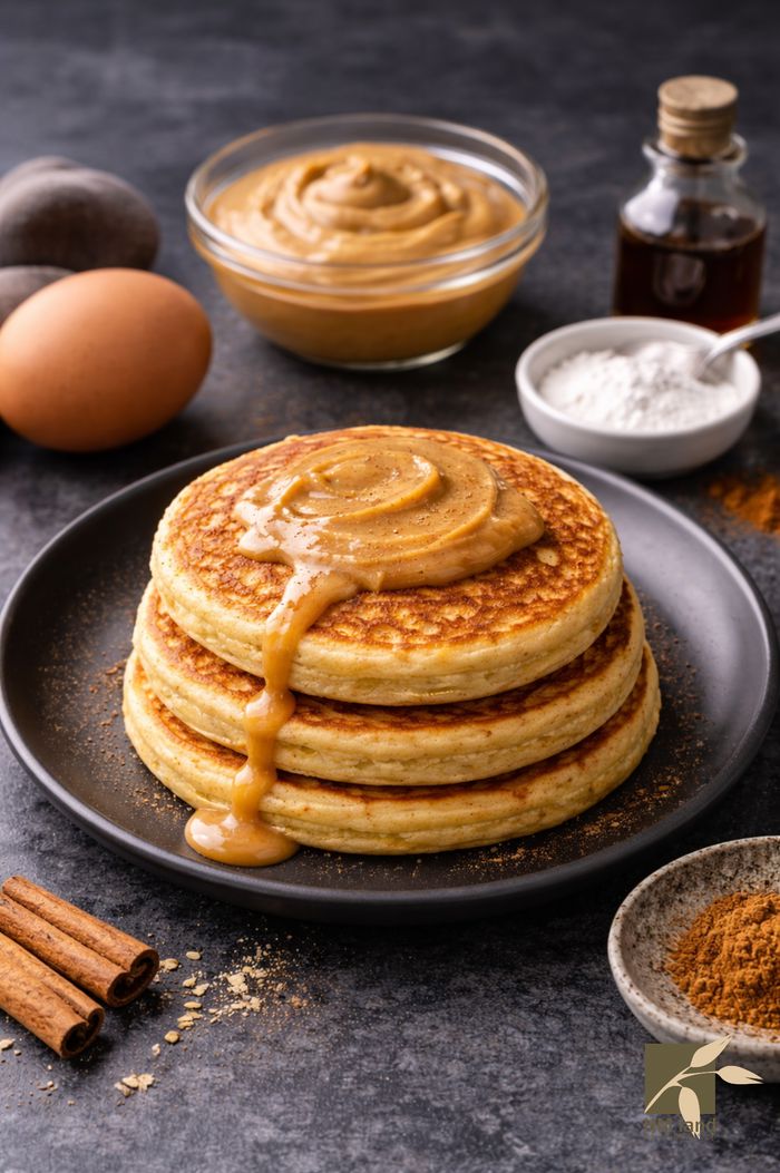 طرز تهیه پنکیک کره بادام زمینی بدون آرد